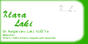 klara laki business card